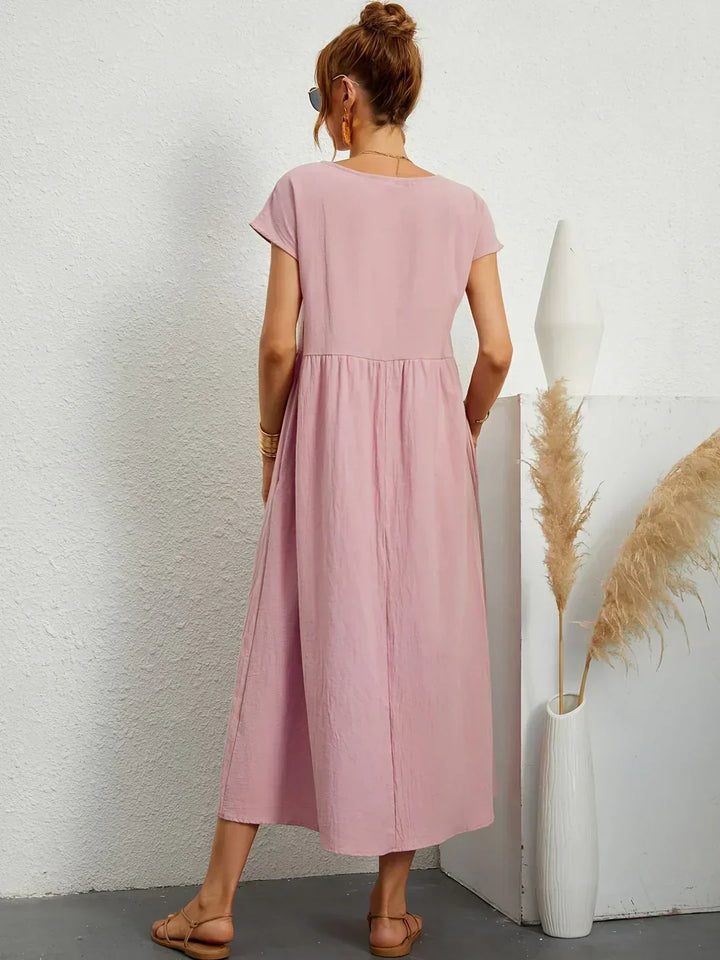 Gabrielle™ | Flowing Midi Dress with Timeless Elegance