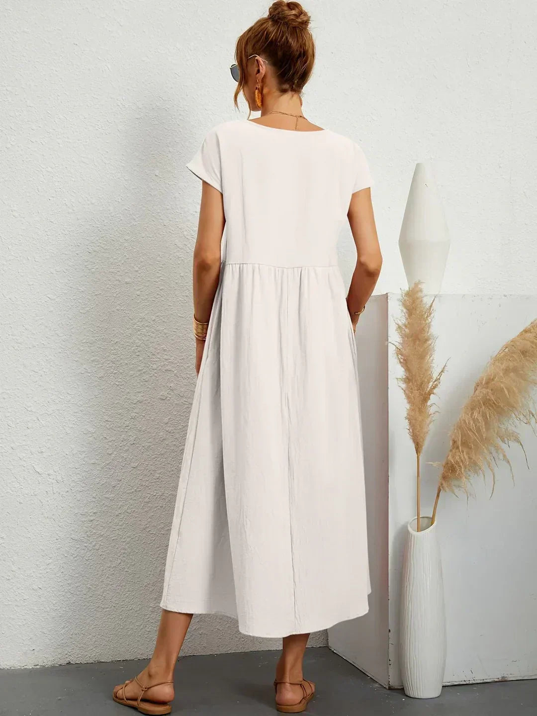 Gabrielle™ | Flowing Midi Dress with Timeless Elegance
