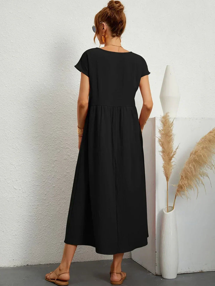Gabrielle™ | Flowing Midi Dress with Timeless Elegance