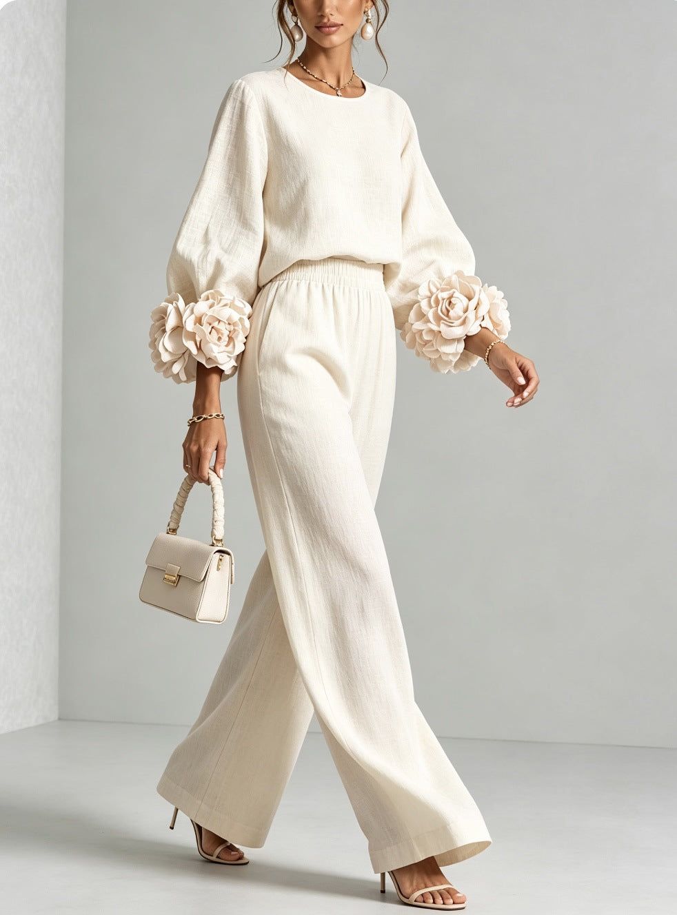 Rosalie | Floral Cuff Two Piece Set