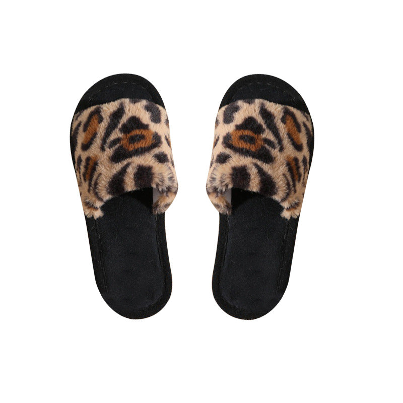 INGEBORG | LEOPARD PRINT CROSS STRAP HOUSE SLIPPERS