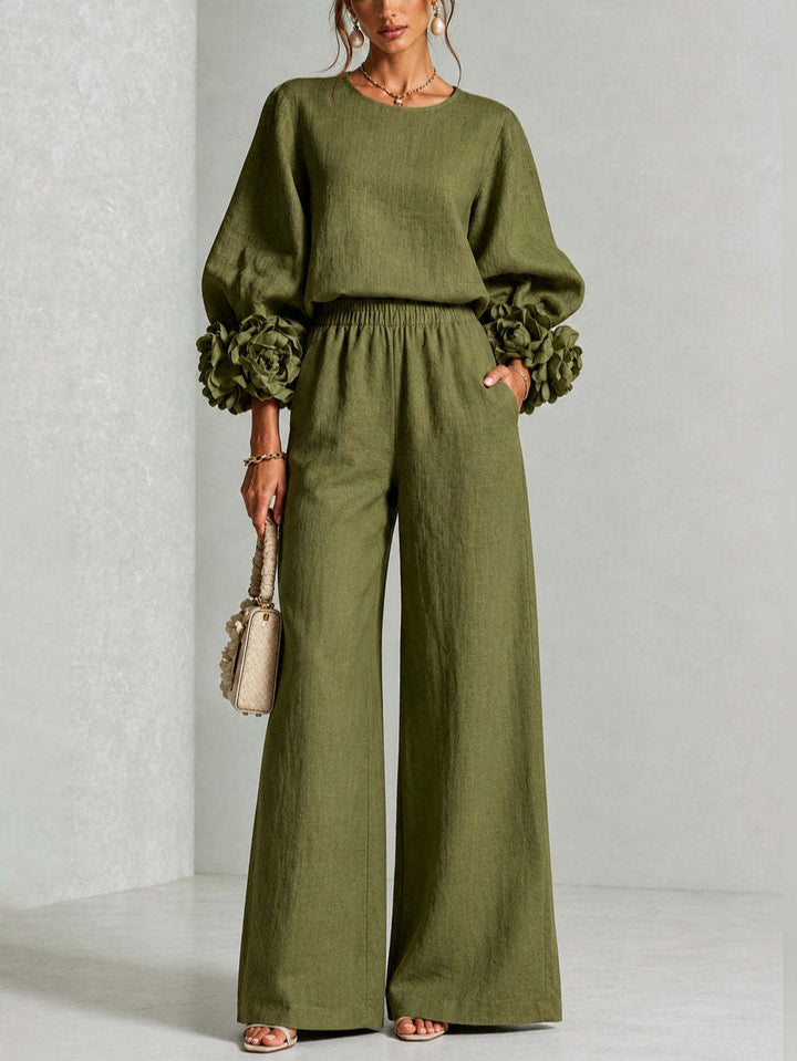 Rosalie | Floral Cuff Two Piece Set