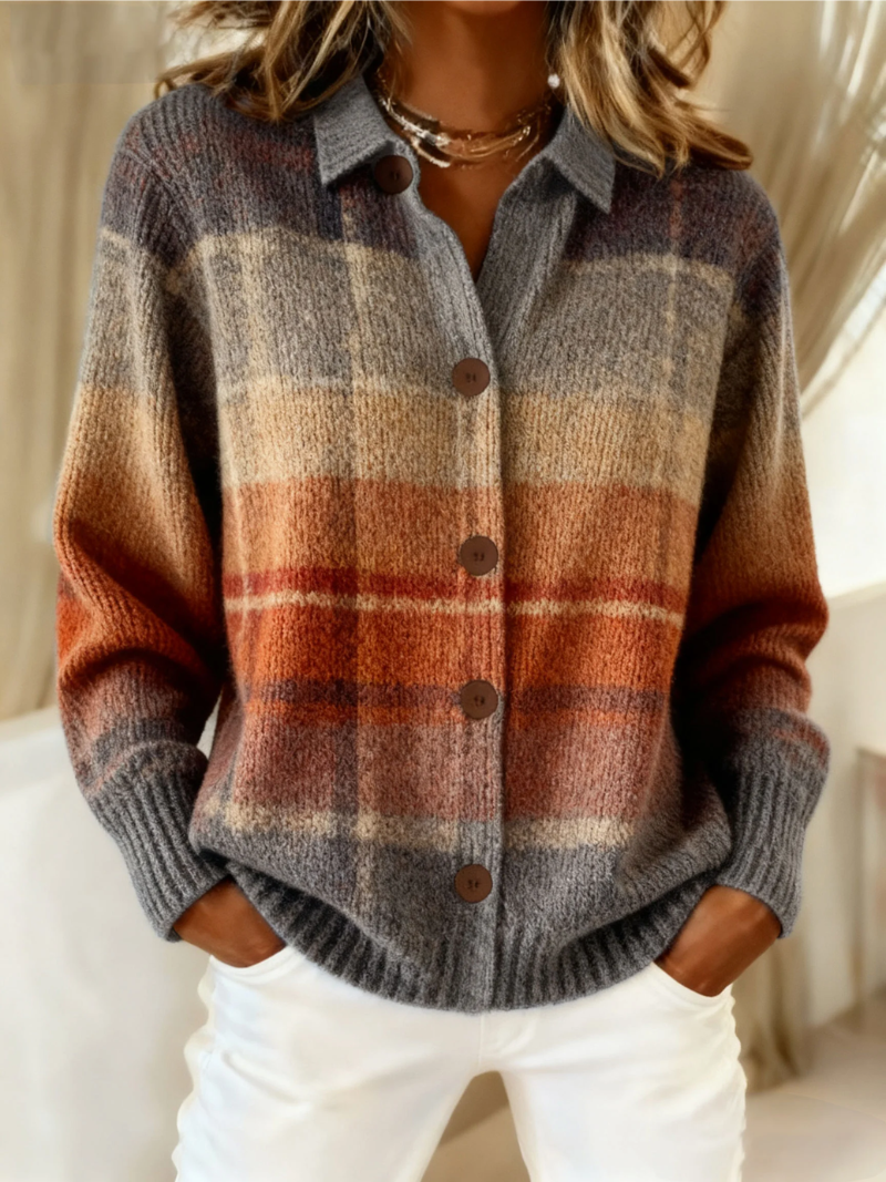 Fiona | Classic Plaid Cardigan