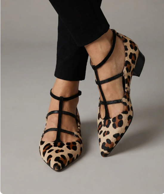 Bridget | Elegant Leopard Print Heels