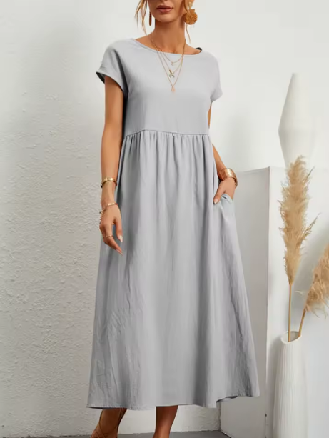 Gabrielle™ | Flowing Midi Dress with Timeless Elegance