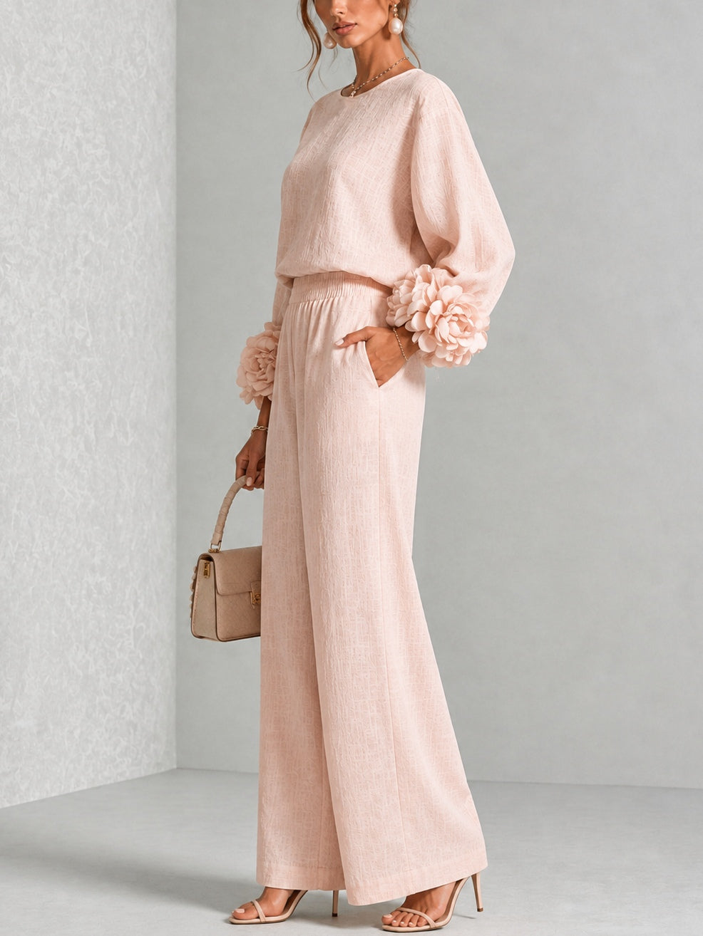 Rosalie | Floral Cuff Two Piece Set