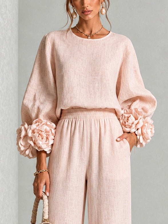 Rosalie | Floral Cuff Two Piece Set