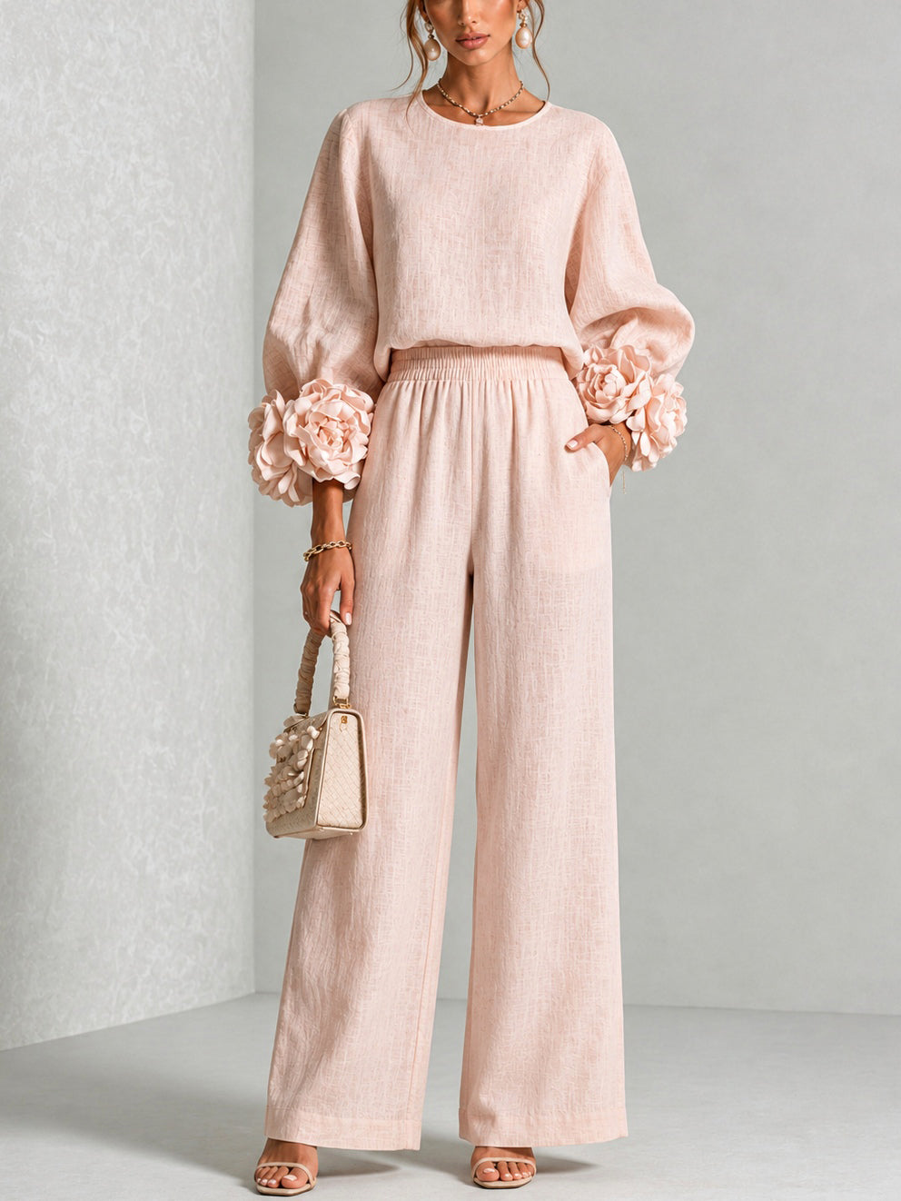 Rosalie | Floral Cuff Two Piece Set