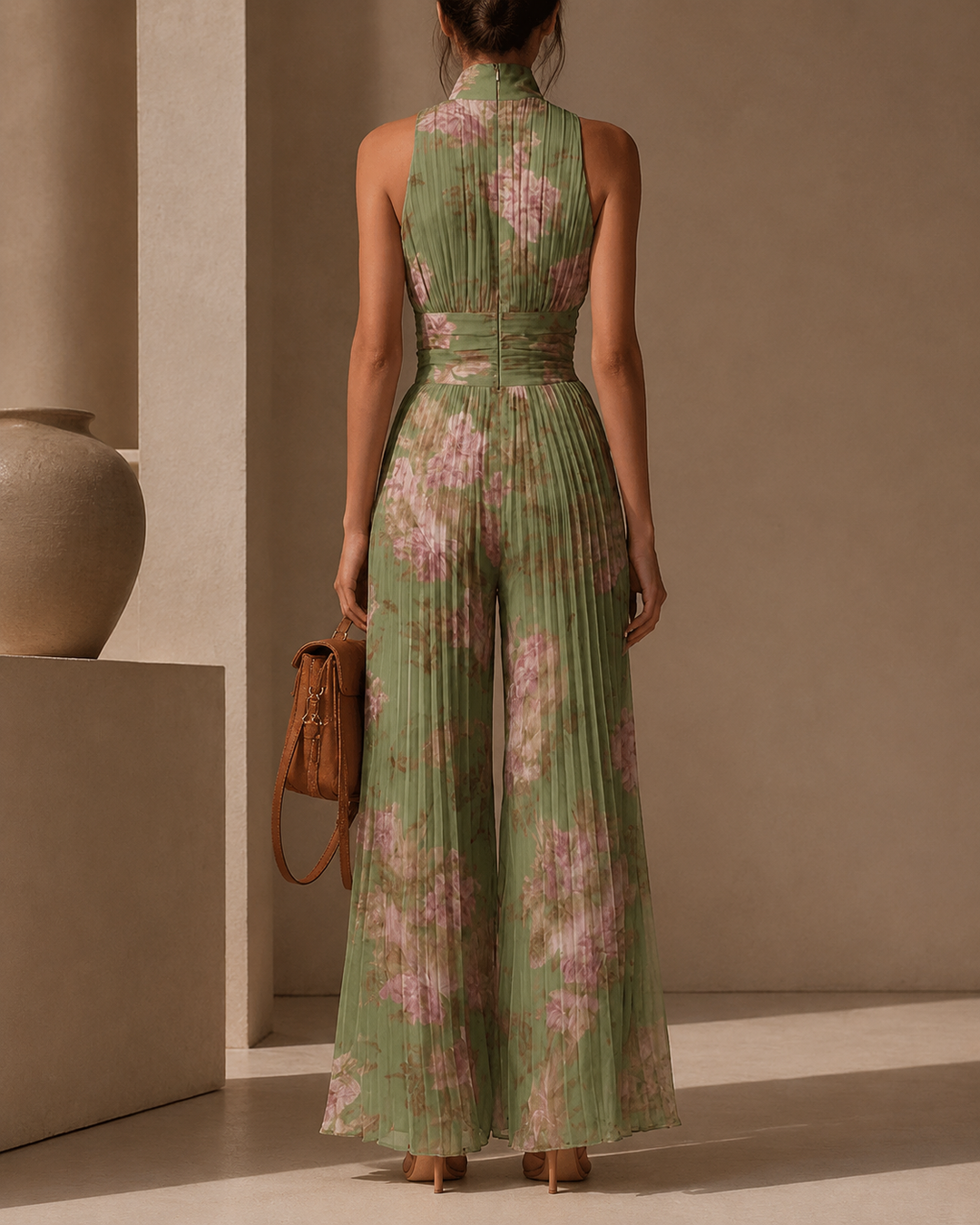 Caelia | Villa Pleated Jumpsuit