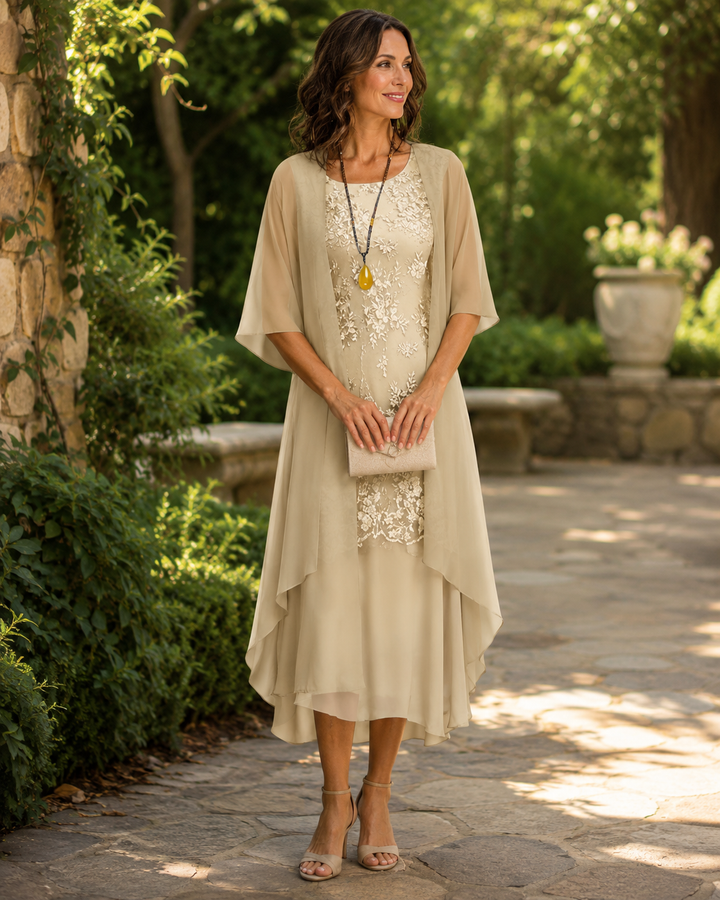 Gabrielle | Graceful Draped Two-Piece Set
