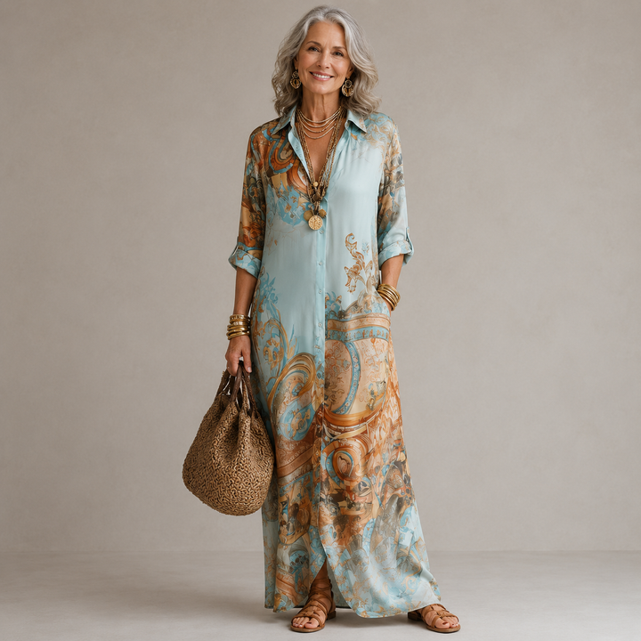 AUDREY | LUXURY PRINT MAXI DRESS