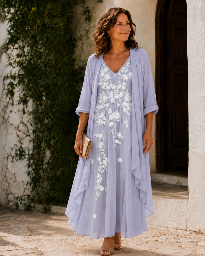 Marcella | Floral Embellished Two-Piece Set