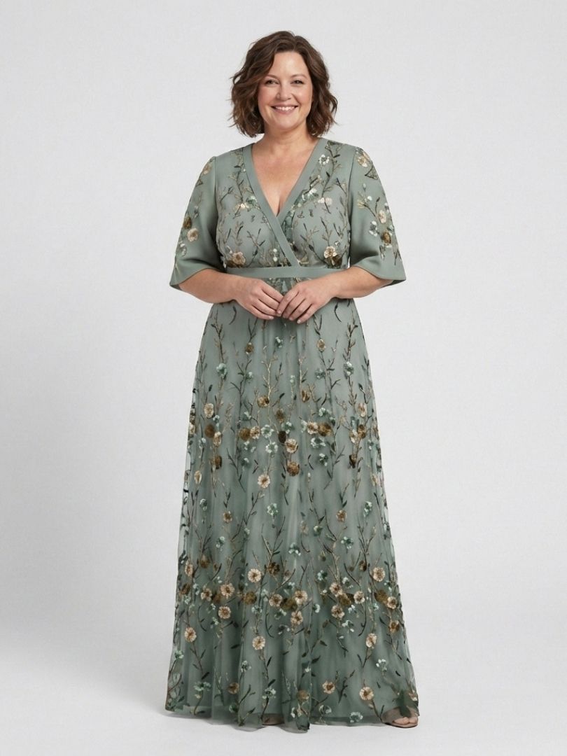 CHRISTINE | FLORAL V-NECK MAXI DRESS