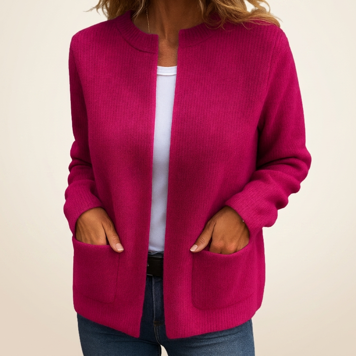 Sienna Cosy Zip-Up Cardigan - Pink