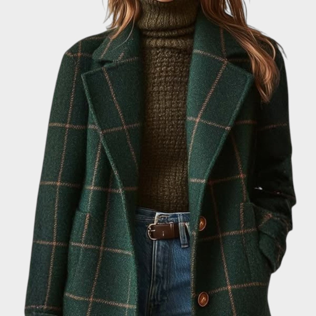 Adriana | Classic Check Autumn Coat