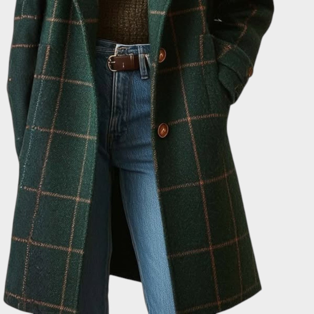 Adriana | Classic Check Autumn Coat