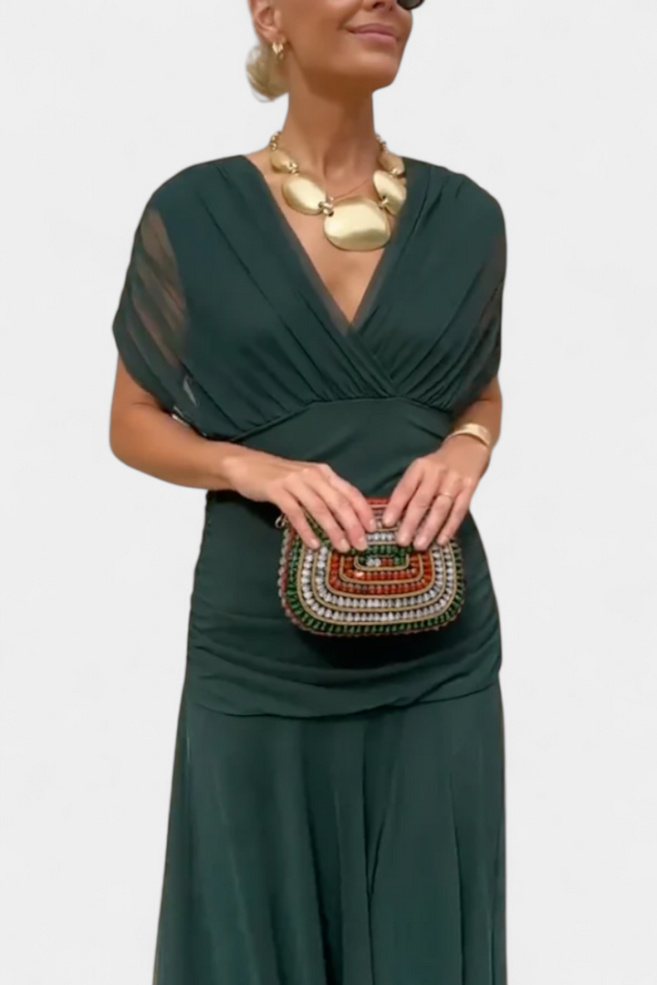 Sophia | Elegant Floral Pleated Dress