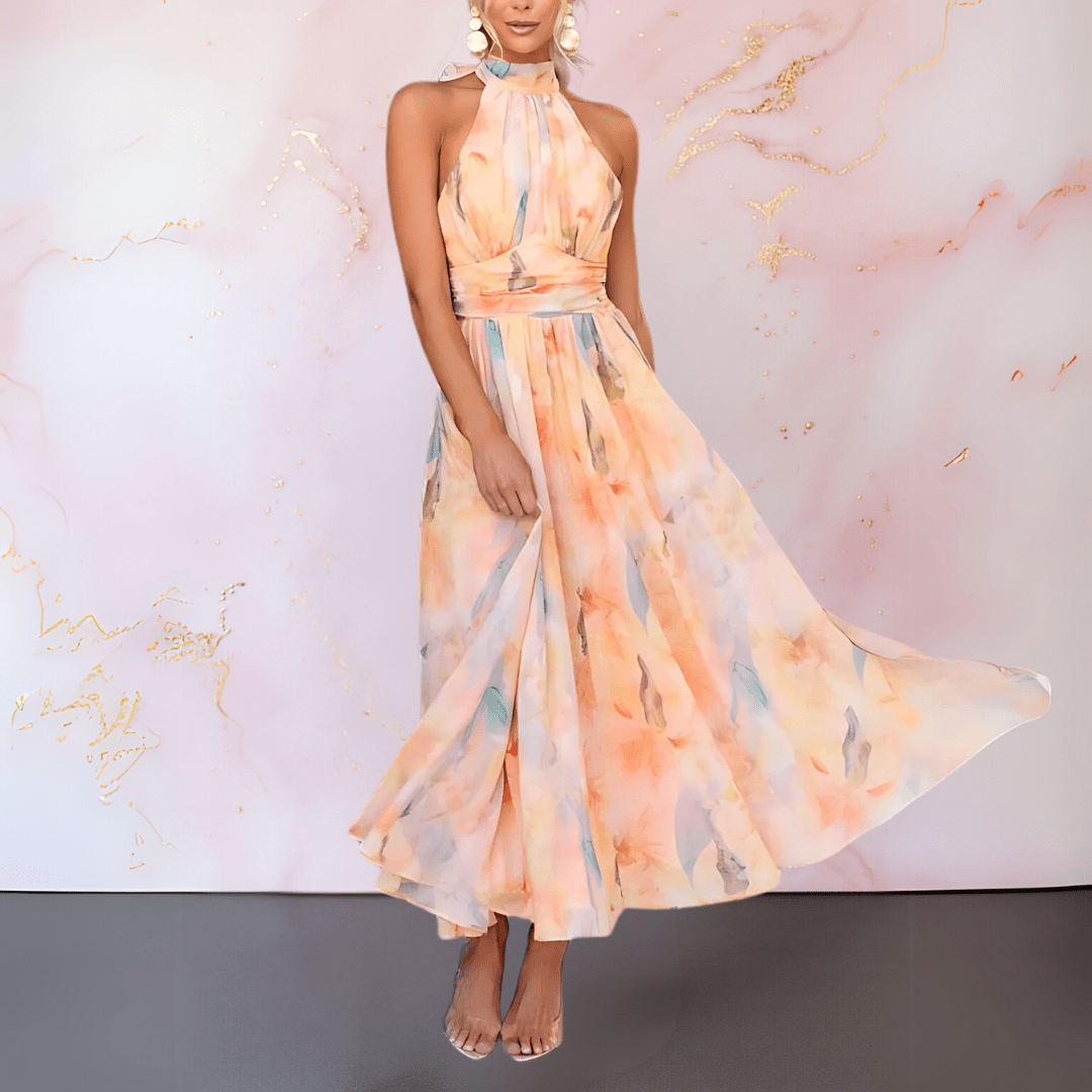 Maya | Elegant Spring Halterneck Dress