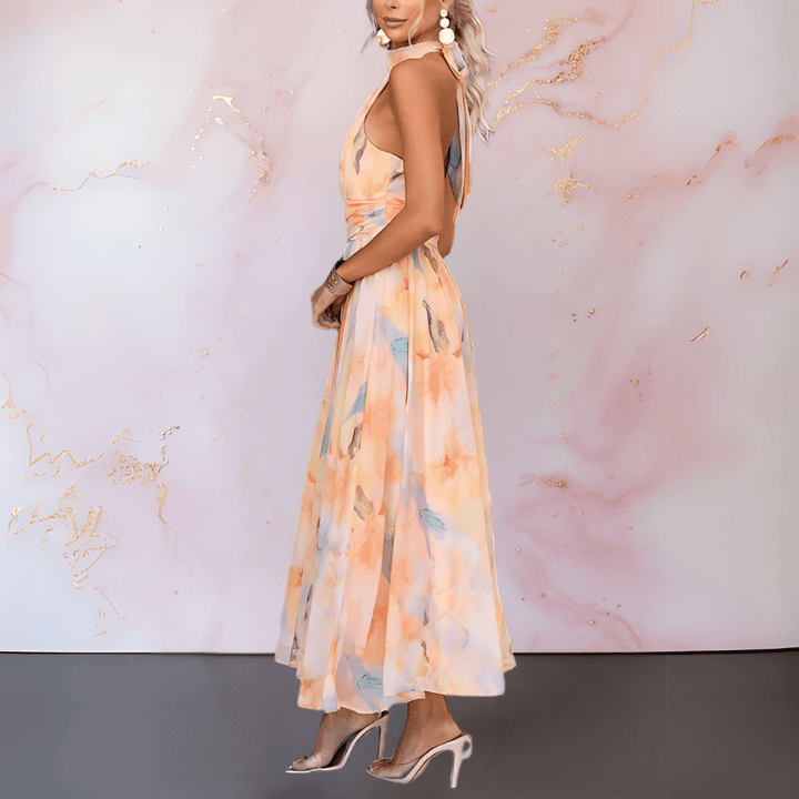 Maya | Elegant Spring Halterneck Dress