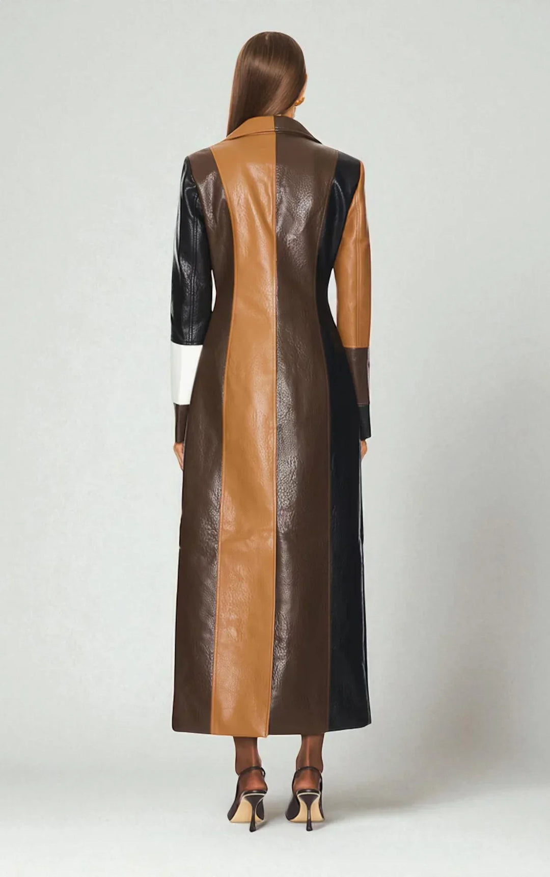 Rosaline Mosaic Leather Coat