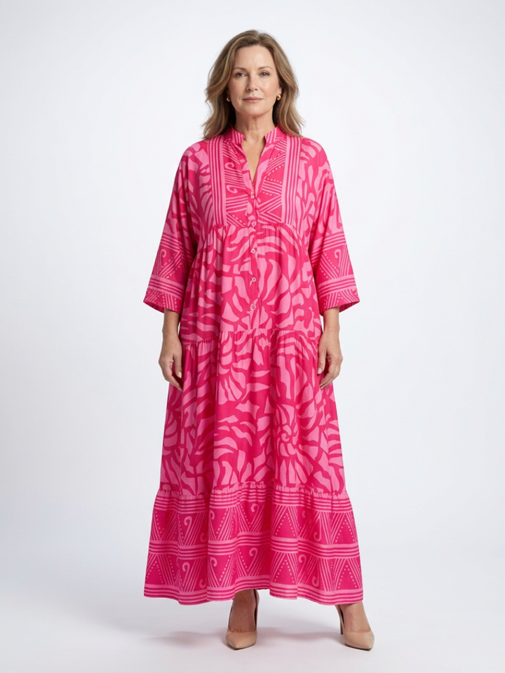 AUDREY | BUTTON FRONT MIDI DRESS