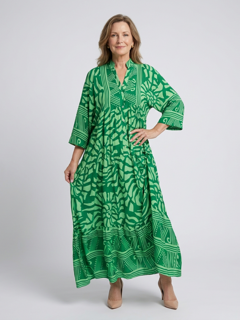 AUDREY | BUTTON FRONT MIDI DRESS