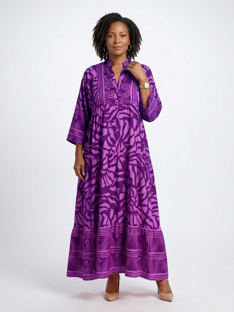 AUDREY | BUTTON FRONT MIDI DRESS