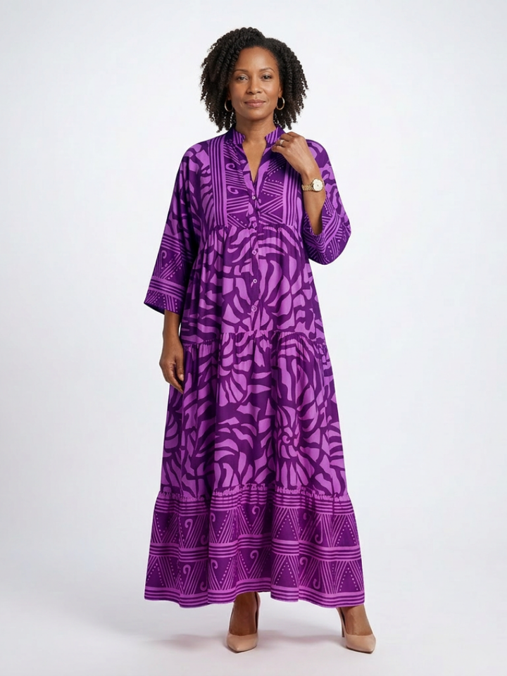AUDREY | BUTTON FRONT MIDI DRESS