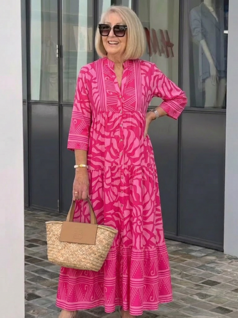 AUDREY | BUTTON FRONT MIDI DRESS